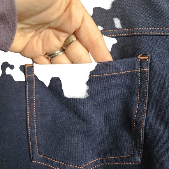 Susan Gravers Essentials Womens Blue Pull On Knit Capri Jegging Pants Size 3x - Picture 5 of 7